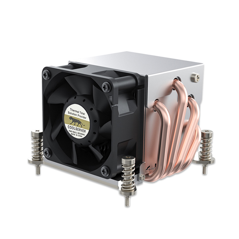 Кулер для процессора сервера COOLSERVER R63 2U, 4 тепловые трубки, радиатор для рабочей станции, ШИМ 4-контактный вентилятор охлаждения для Intel LGA2011 1700 115X AMD AM4
