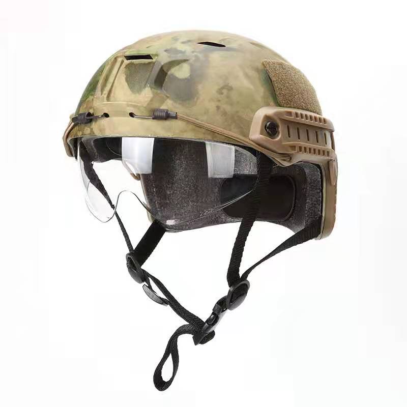 Popular Army Fan's Outdoor Biking And Mountaineering Helmet With Protective Spectacles