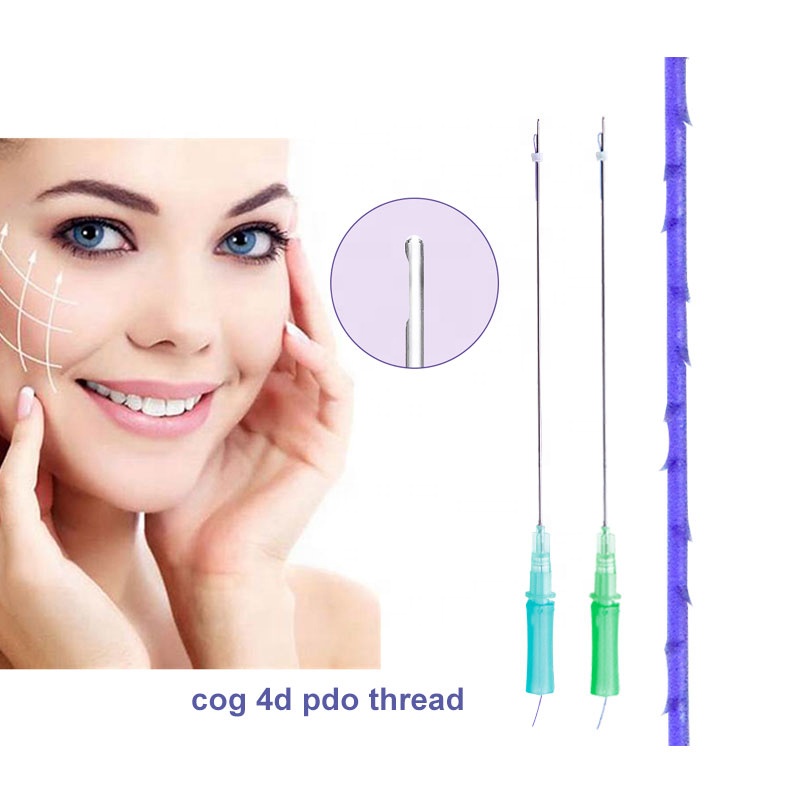Китай, pdo 19 г x 100 мм, 4d резьба для подтяжки лица, cog pdo, резьба для подтяжки щек, носа, прозрачная