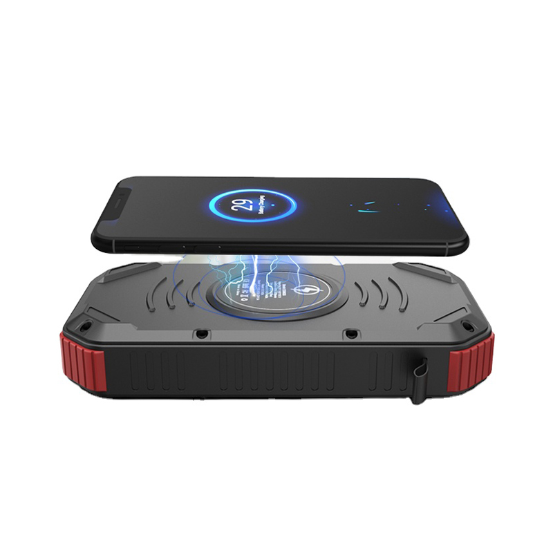 2021 30000mAh PD 18W Солнечное беспроводное быстрой зарядки Power Bank банки 6 выход на открытом воздухе солнечное зарядное устройство Power Bank светодиодный свет