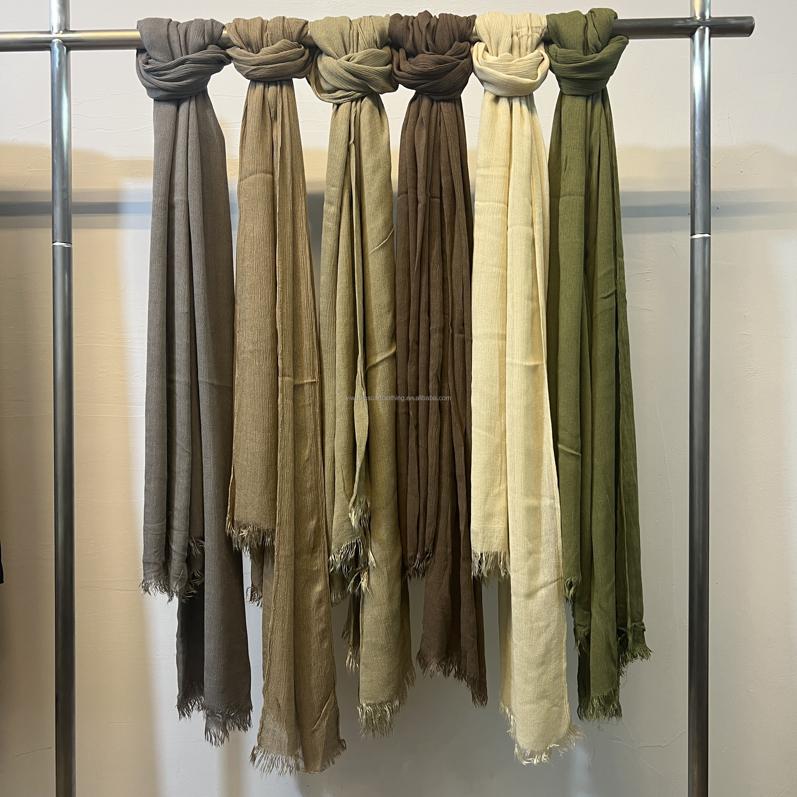 Luxurious lightweight cotton modal Viscose modal twill cotton Woven Shawl Hijab Crepe Modal cotton rayon scarf crinkle shawl