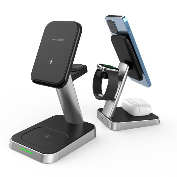Bidao 15w Magnetic 3 In 1 Wireless Charger For Iphone 12 11 Pro Max Airpods Iwatch Fast Charging Wireless Charger