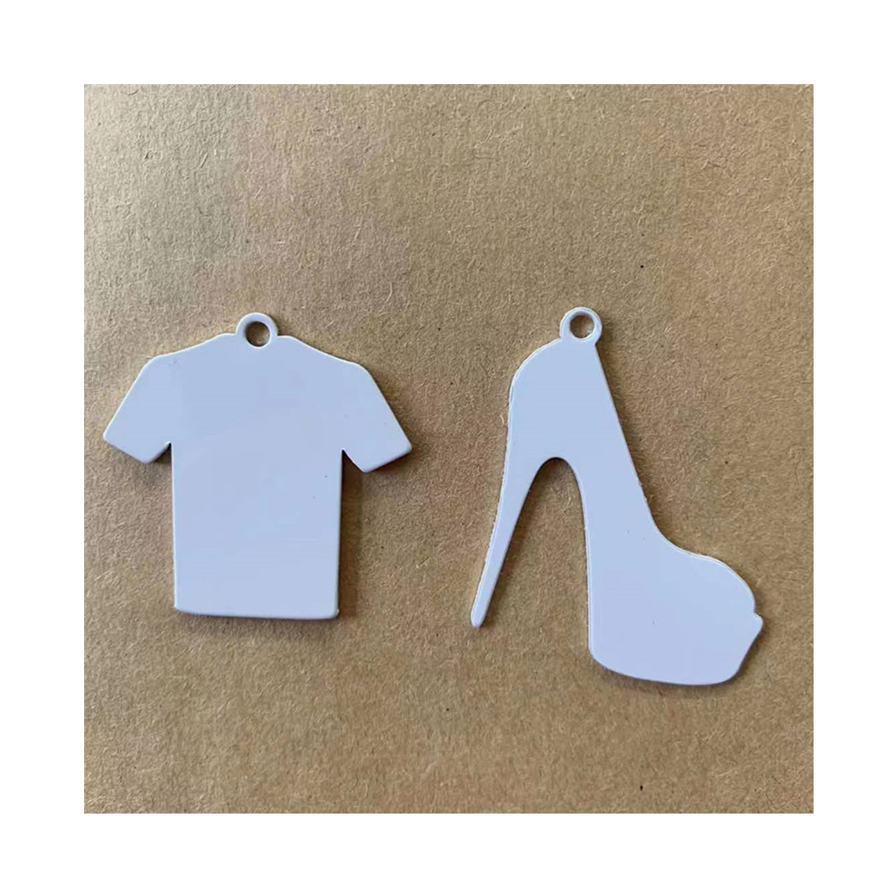 2021 Popular Selling Double Sided Sublimation Aluminum Earrings Blank Heat Transfer Metal Earrings for Girls Women
