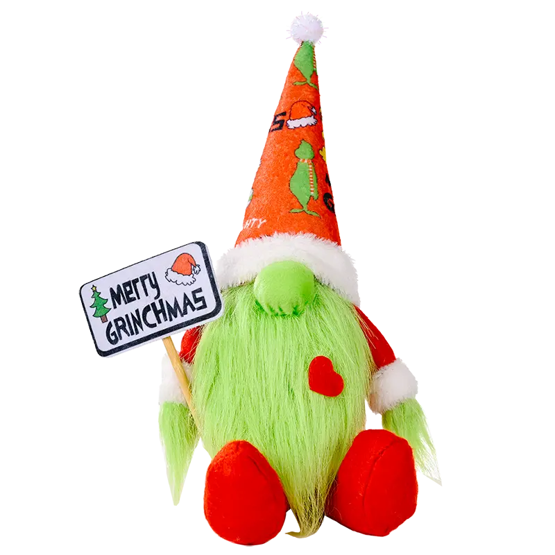 2021 New Design Gnome Christmas Decor Green Beard Pyroar Plush Grinch Gnome Christmas Gnome For Children' Xmas Gifts