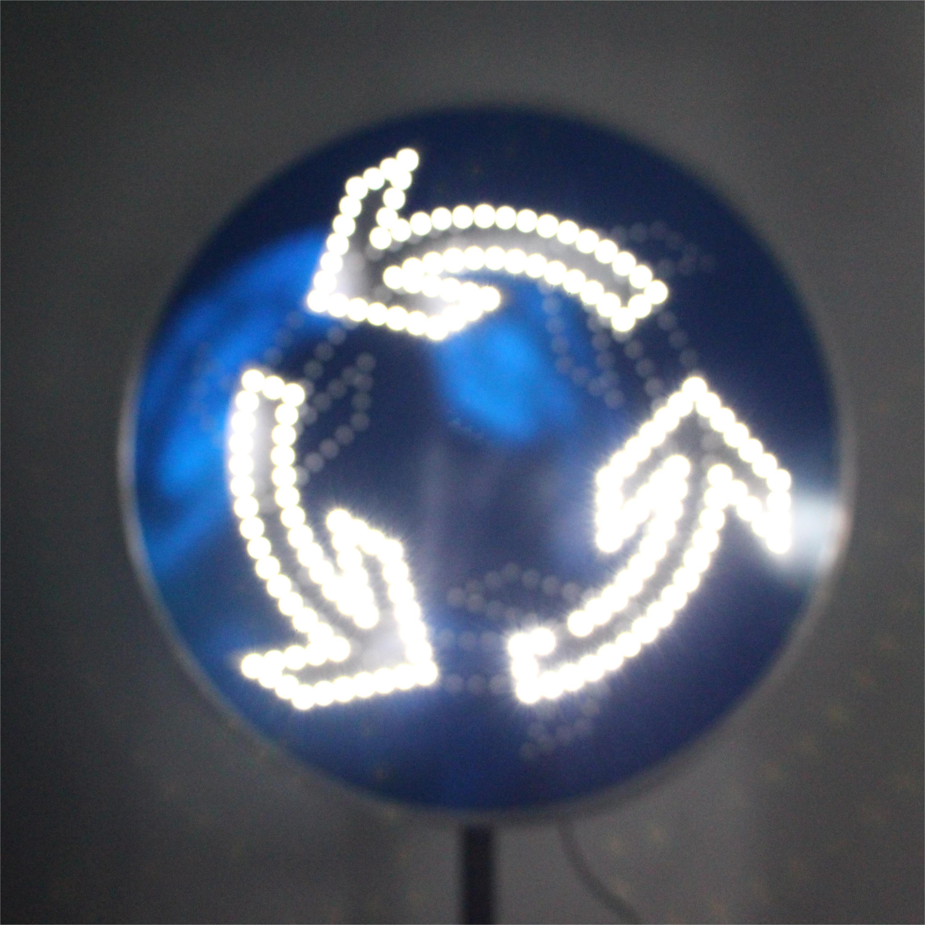custom aluminum warning sign Solar LED Arrow traffic signs3M Reflective Film Road signs for Circular road