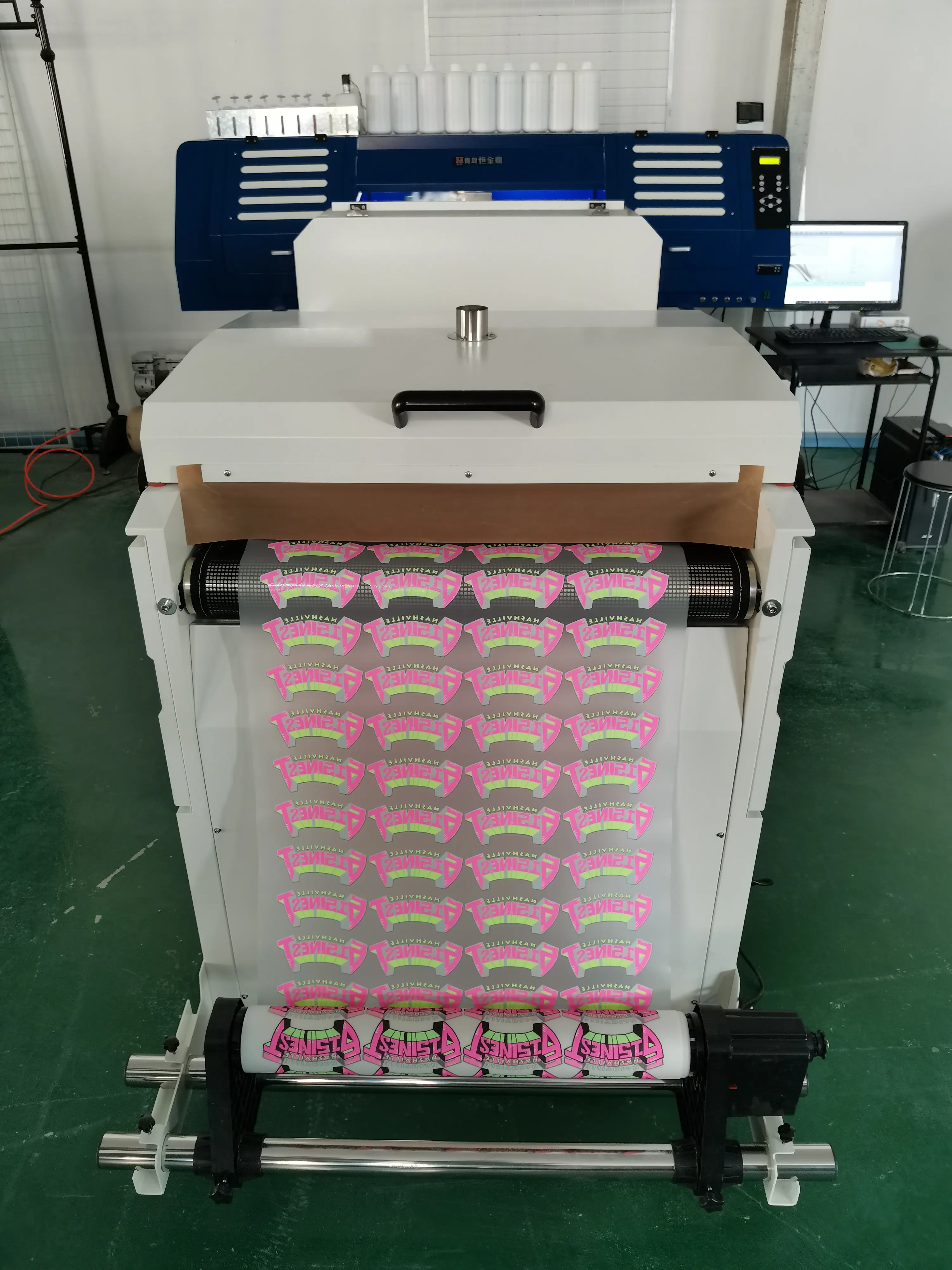 Qingdao manufacture cheap A3 roll epson i3200 print head 5 color t-shirt PET film heat transer inkjet DTF printer machine