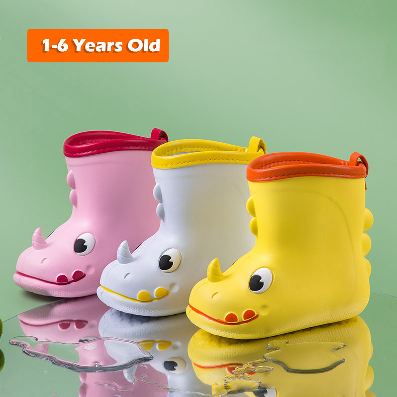 Kids Rain Boots For Children Lightweight EVA Foaming Boots TODDLER FOOTWEAR Waterproof Cute Animals Rain Boots For Boys Girl