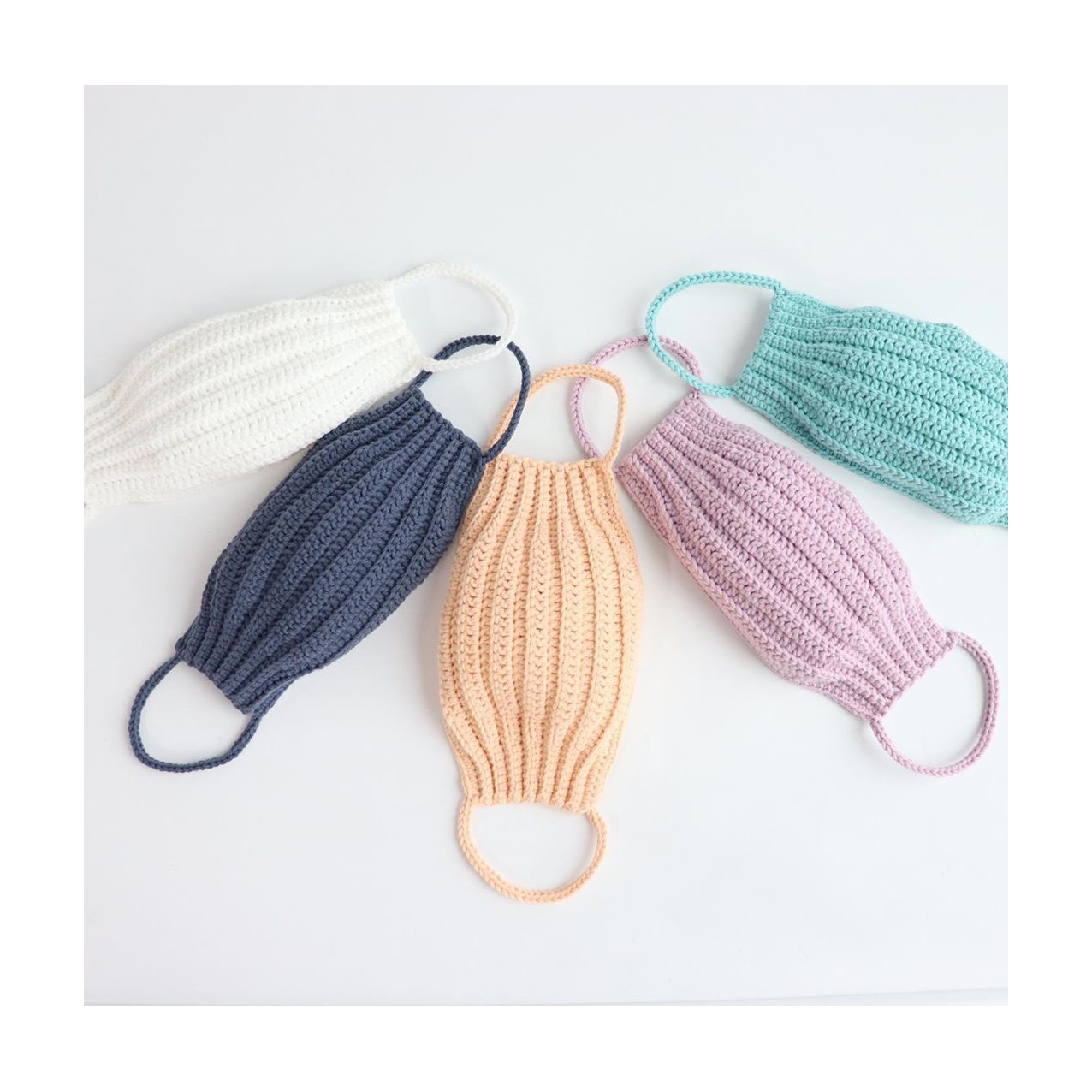 Wholesale Custom Knitting Cotton Pure Beauty Color Halloween Party Face Maskss