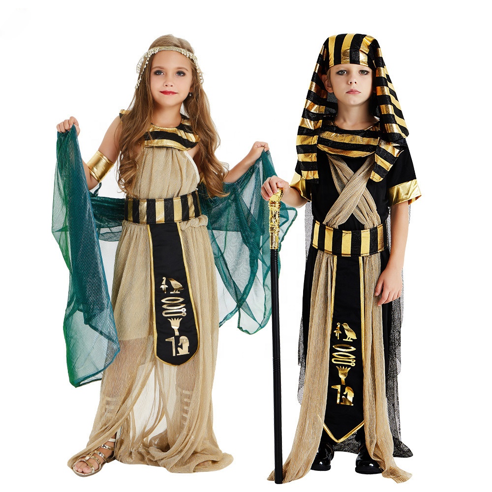 Carnival Boy Cleopatra Girl Masquerade Stage Performance Cosplay Little Ozymandias Kids Halloween Costume