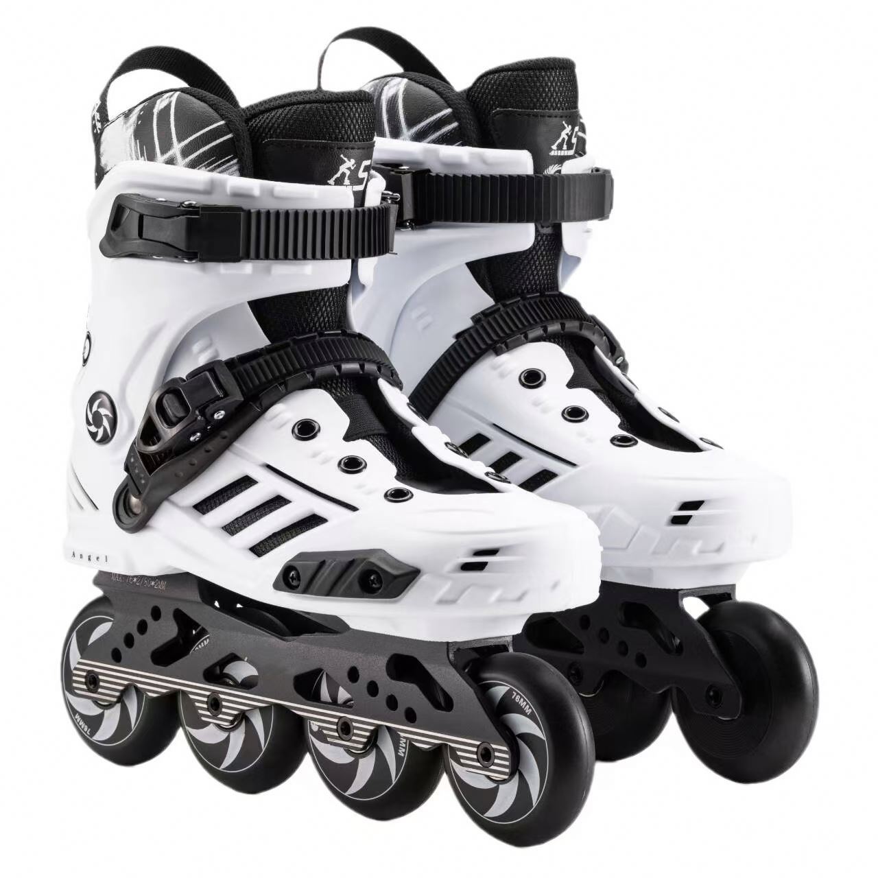 Wholesale Two-Row Roller Skates for Adults Women's 4-Wheel Quad Heelies Skate Shoes Flashing Wheels Made PU Aluminum Alloy Frame
