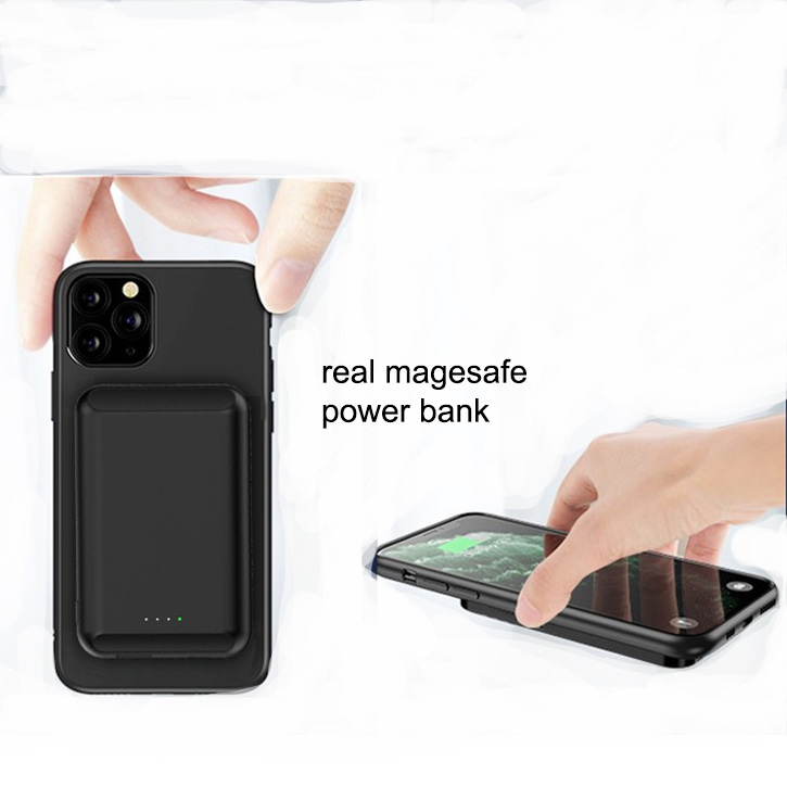 Магнитные беспроводные зарядные устройства 5000 мАч для IPhone 12 Magsafer, магнитный внешний аккумулятор