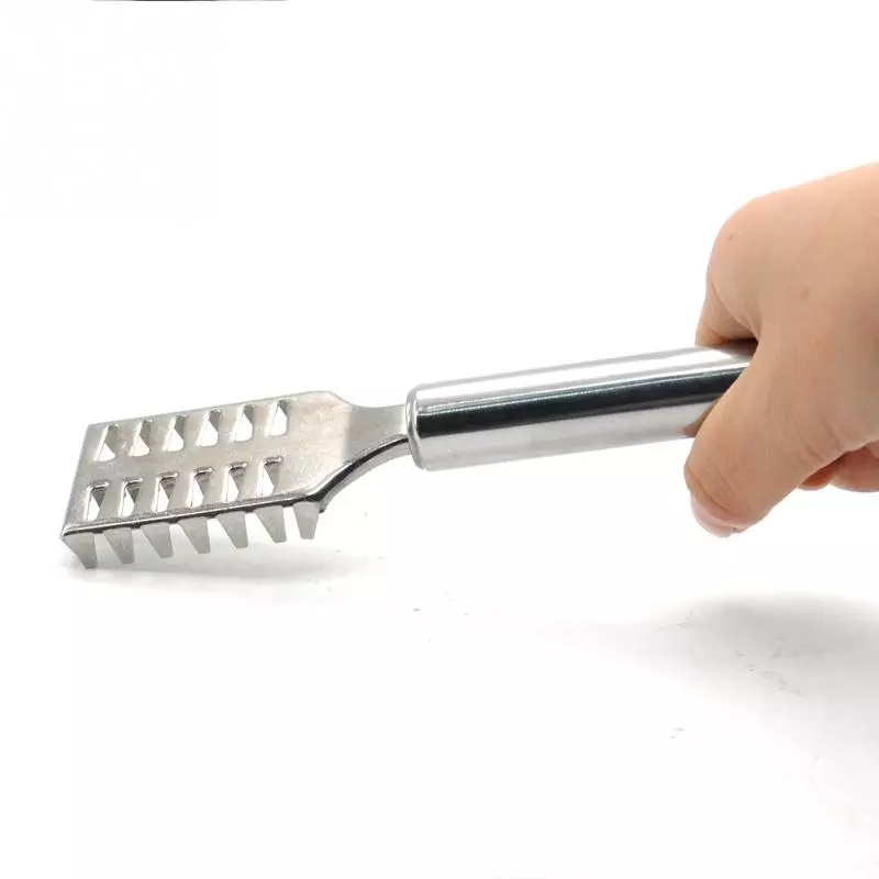 C278 Stainless Steel Fish Scale Scraper Remover Fish Scaler Brush Kitchen Gadget Seafood Tools Fish Bone Tweezers