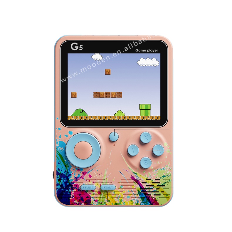 8 Bit Gift for Kids 500 in 1 Portable slim handheld controller video game console 3.0 Inch Video Game Players Built-in 500 Games
