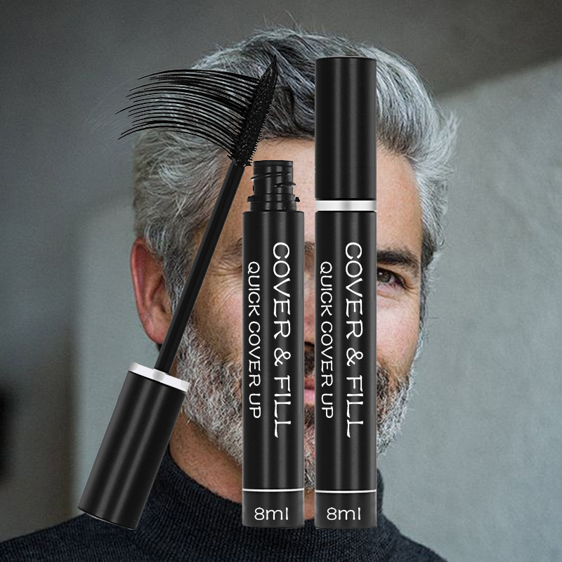 well-defined look hair root cover mascara paint for men for beard and eyebrows