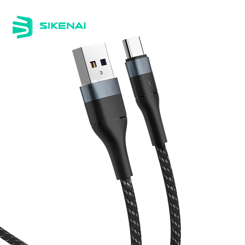 Кабель для быстрой зарядки с нейлоновой оплеткой Sikenai 5A, кабель для передачи данных с разъемом типа C, usb-кабель для быстрой зарядки для мобильного телефона Xiaomi Huawei