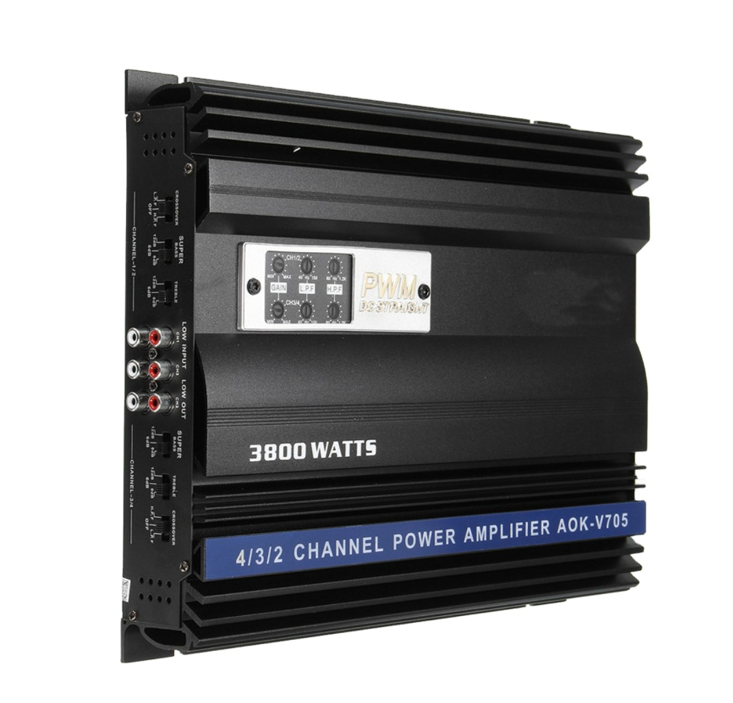 12V 3800w car audio power amplifier high power MONO channel class D subwoofer audio 3800 watt car amplifier