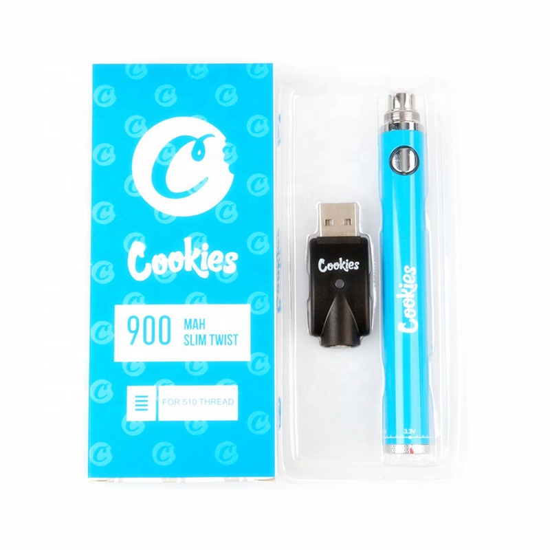 2021 Hot selling adjust voltage USB Rechargeable Batteries 510 thread preheat twist vape pen battery 350mah cookies