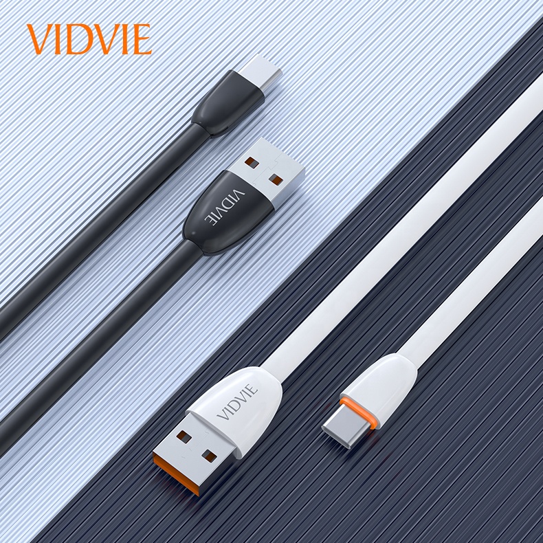 VIDVIE CB411 высококачественный TPE 2A Фирменный USB-кабель Тип C, мобильный кабель USB Тип C для шнура Android TC