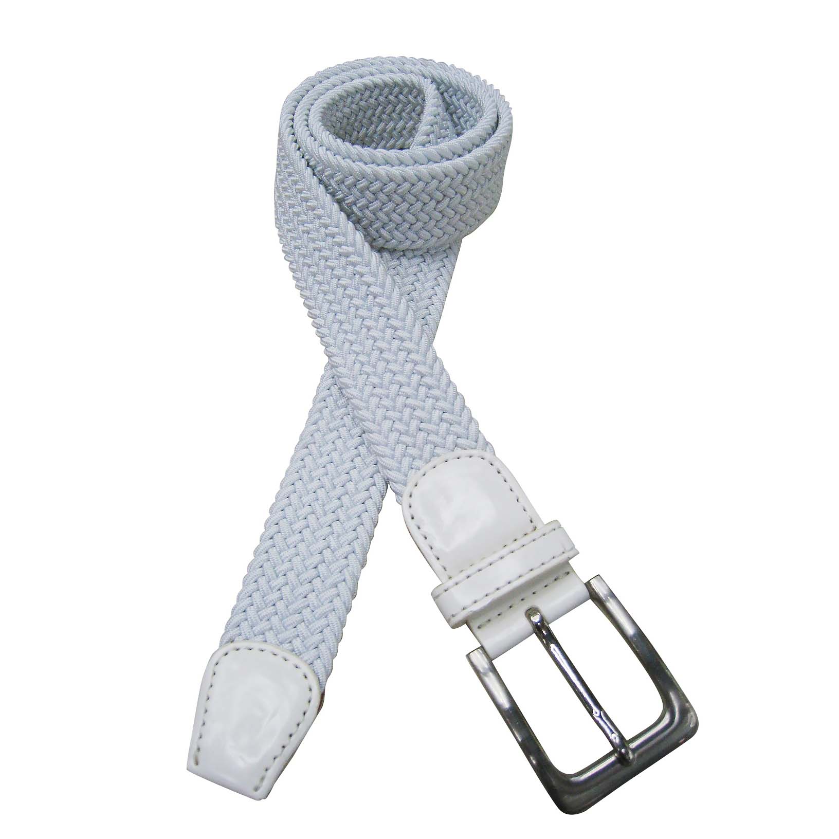 whitefashion elastic weave braid belt