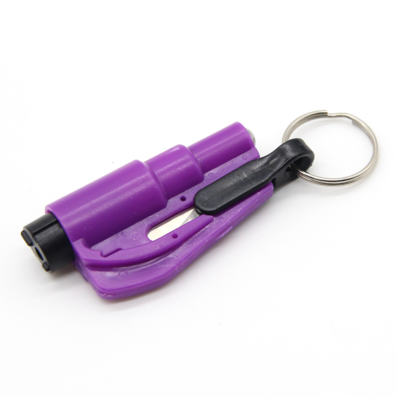 Auto emergency hammer keychain car tool seat belt cutter window breaker for help portable key ring glass breaker