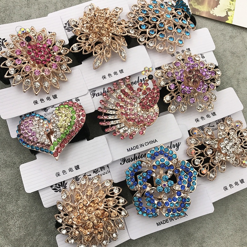 PUSHI rhinestone hair pins girls Accessories mix wholesale hair band Headbands for Women crystal Hair Bands