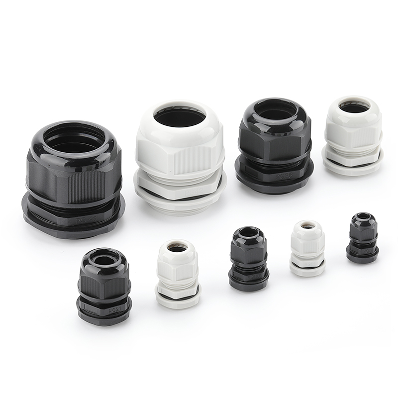 Waterproof Cable Gland Plastic Cable Entry IP68 PG7 For 3-6.5mm PG9 PG11 PG13.5 PG16 PG19/21 White Black Nylon Plastic Connector