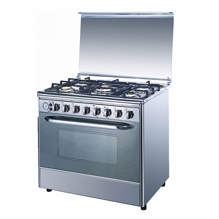 Classic 5 plate gas cooker spare parts oven stove with oven and warmer