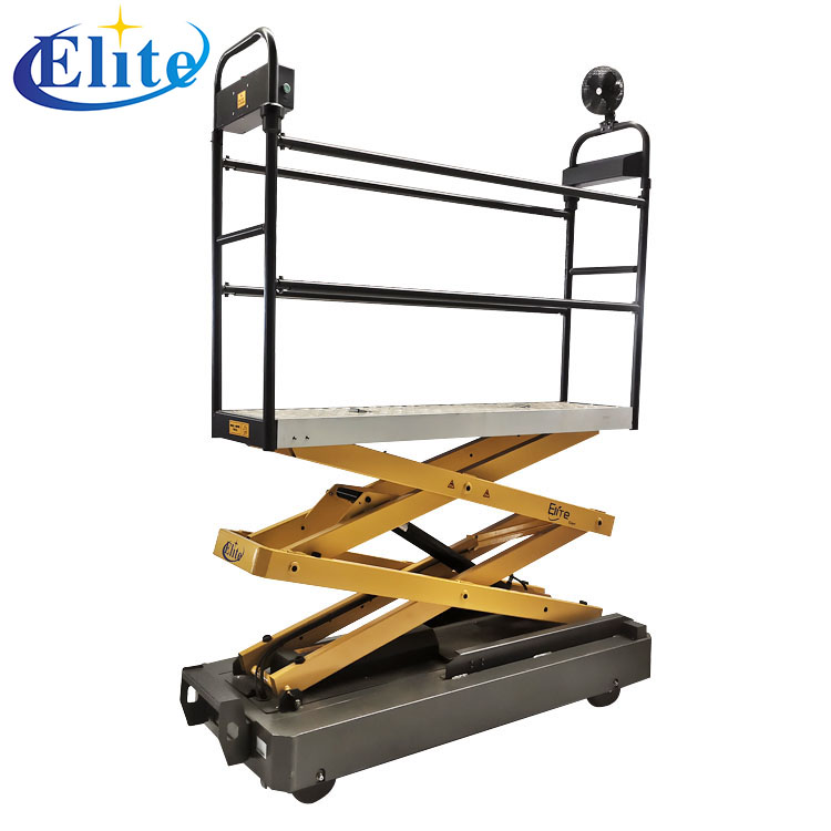 Pipe rail trolley electric height-adjustable cart for greenhouse work and harvesting