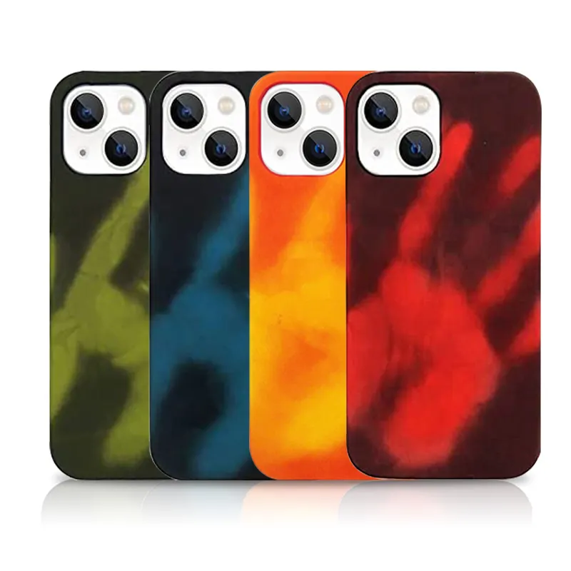 Amazon Hot Creative Color Changing Temperature Heat Sensor Induction Thermal Phone Case For iPhone 13 12 11 Pro Max Fundas