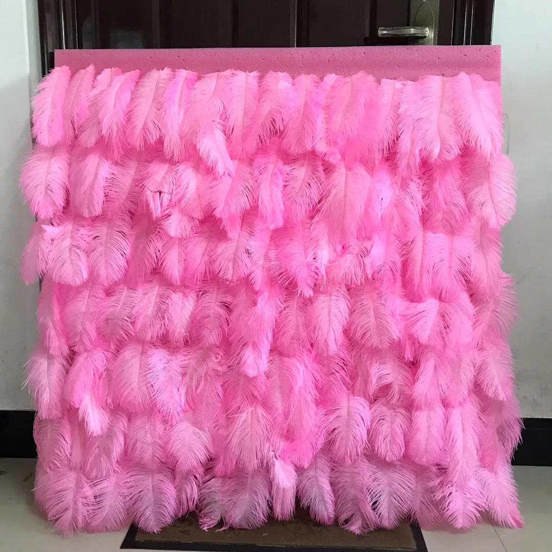 6-8 Inch(15-20 cm) High Quality Multi-Color Smooth Fluffy Natural Ostrich Feather wall for decoration