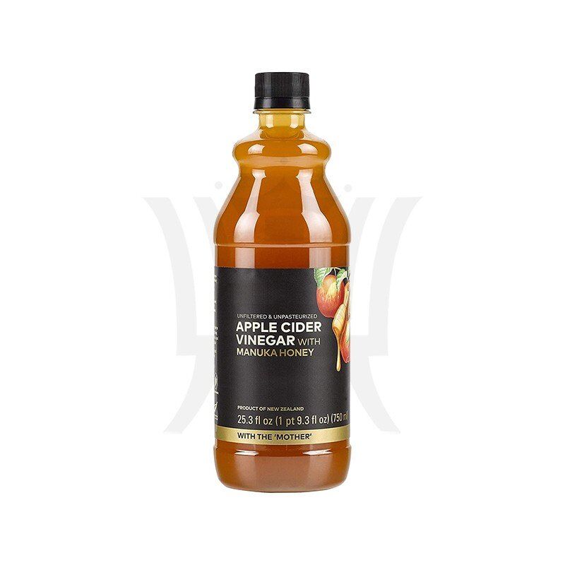 Органический яблочный уксус с медом manuka, изготовленный из высококачественного и вкусного органического яблока, 750 мл