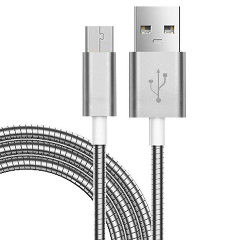 Мобильный ip/телефон Сэм TYPE-C для быстрой зарядки металлическая пружина из нержавеющей стали Прочный usb сильный кабель для зарядки micro usb