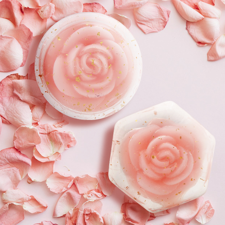 new arrival Organic Vegan Face Whitening Anti Acne Aging Wrinkle Private Label 3D Rose 24K Gold Toilet Soap
