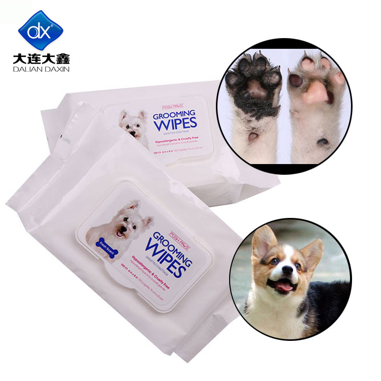 Dog Cat Paw Ear Eye Tooth Clean Grooming Wet Wipe for Pet