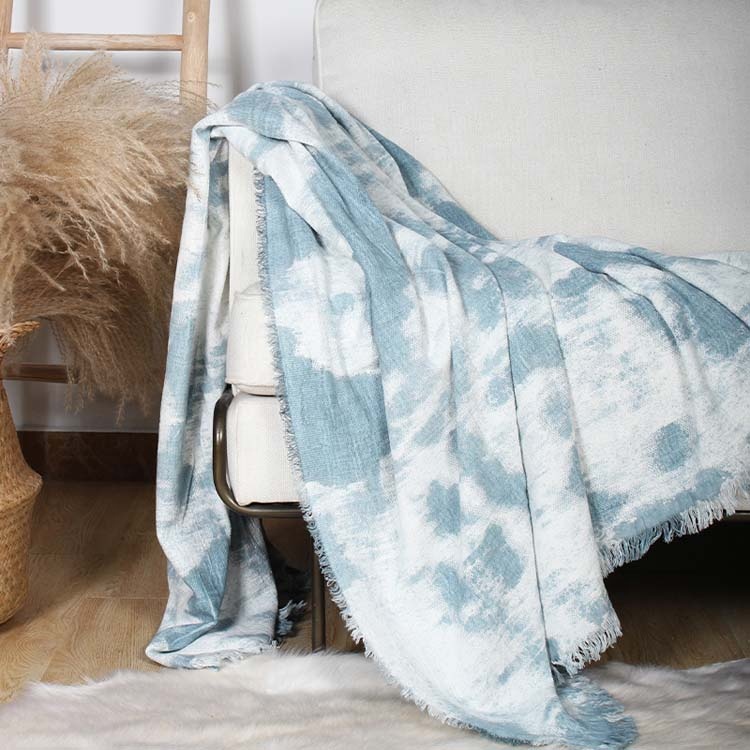 Made In China Superior Quality Tie Dye blanket throw cotton blanket sofa throw blanket