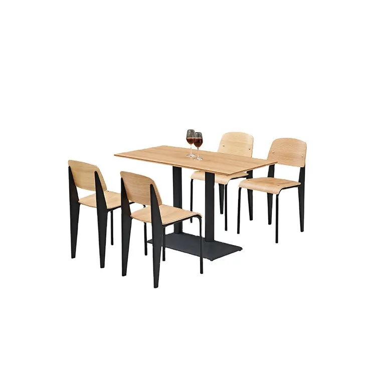 Dining used communal table solid wood chair restaurant set hot sale in America