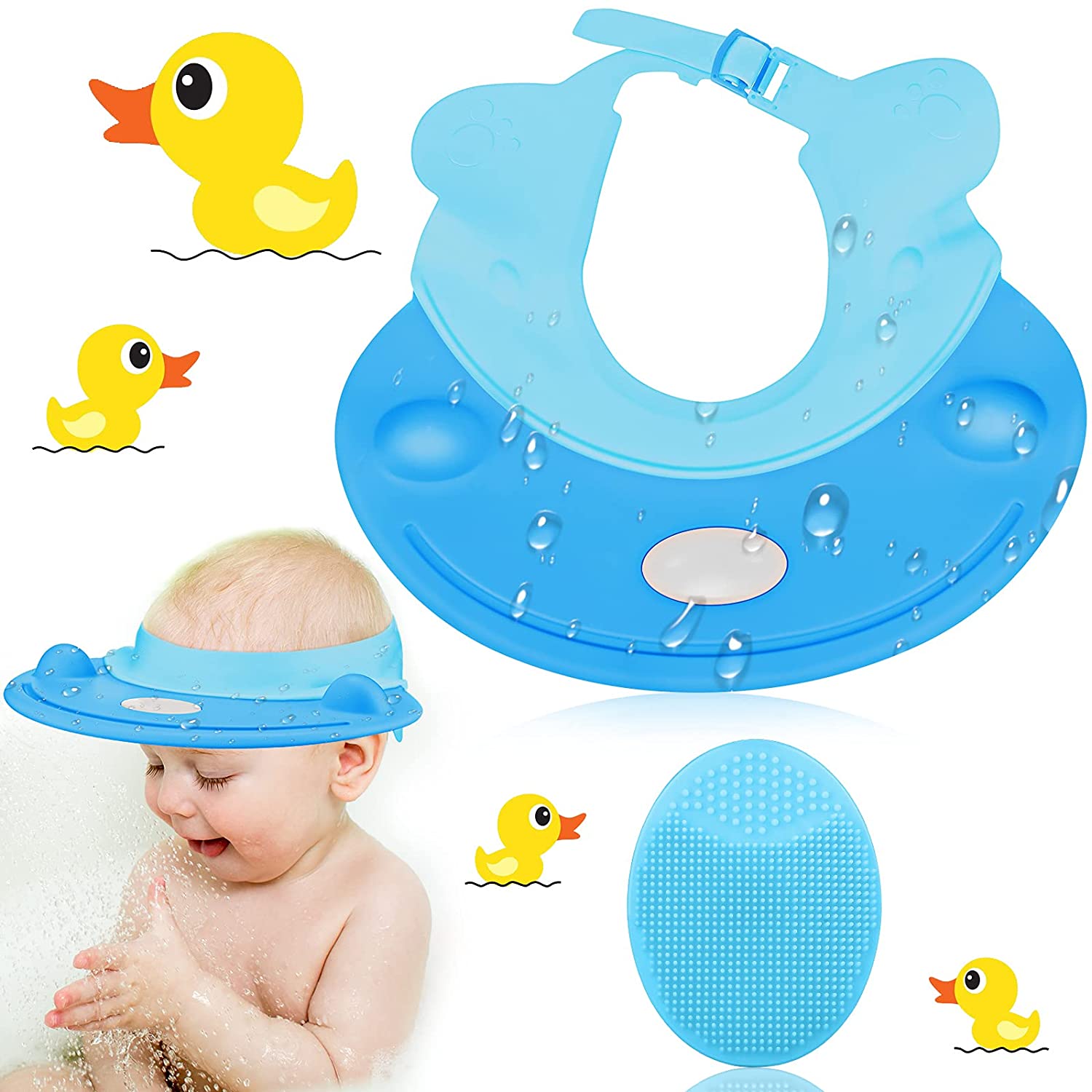 Waterproof Soft Funny Baby Shower Shampoo Cap