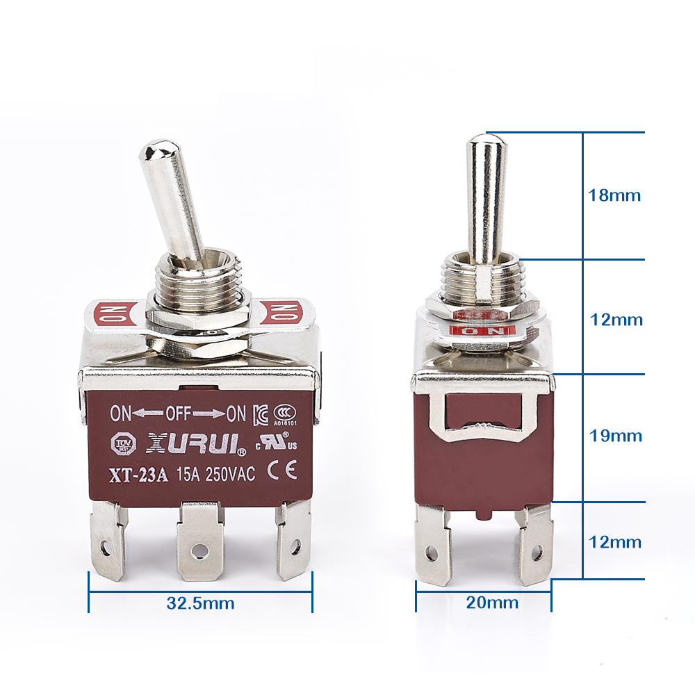 25A 110V ВКЛ/ВЫКЛ на dpdt кнопочный переключатель с сертификацией UL TUV KC CE сертификаты