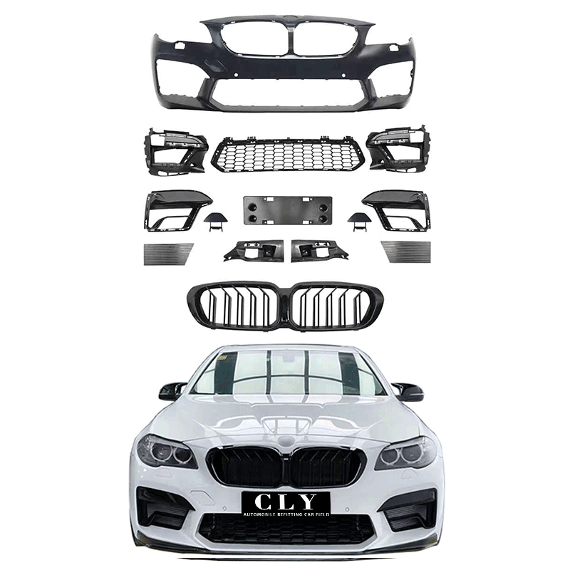 Оригинальные автомобильные бамперы для 2010-2017 BMW 5 серии F10 F18 обновление 2021 M5 боди наборы с сиамской большой решеткой