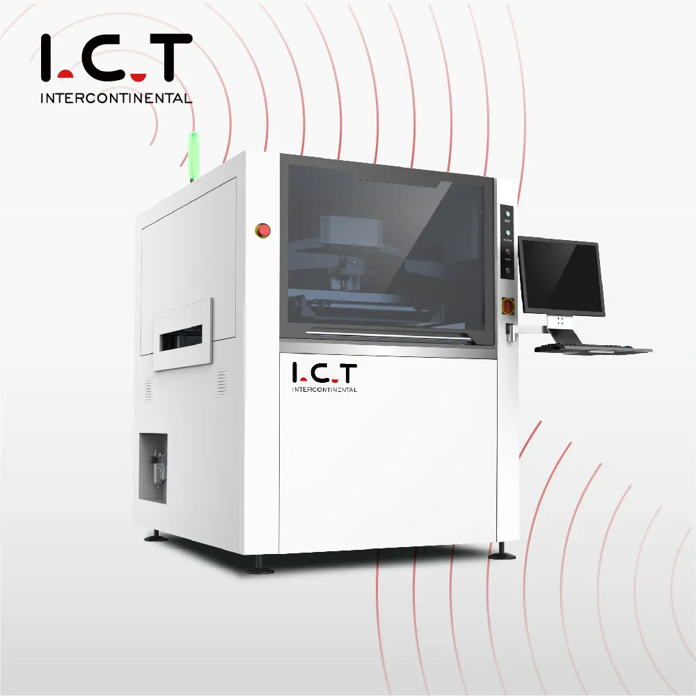 ICT19 Automatic Solder Paste Printer SMT Automatic PCB Solder Paste Printing Machine, SMT Stencil Printer Machine Factory China