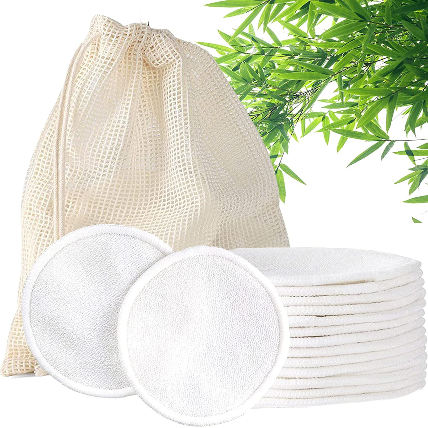 Beauty Care Reusable Bamboo Cotton Make Up Facial Organic Cotton Makeup Remover Pads