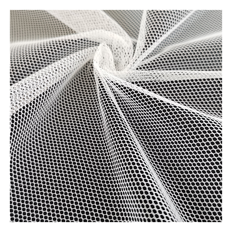 Polyester Knit Soft Hexagonal Tulle Mesh Net Small Hole Fabric For Mosquito Nets Or Wedding Dress Or Bedding Or Bags