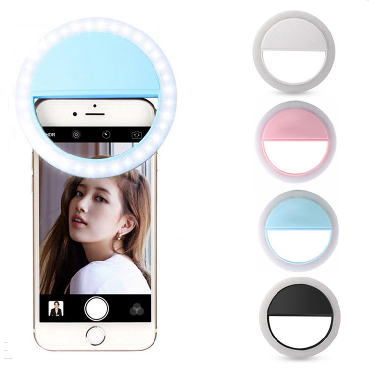 Ins Tik Tok Photographic Lighting LED Portable Flash Selfie Ring Light Camera Clip-on Mobile Phone LED Selfie Lights
