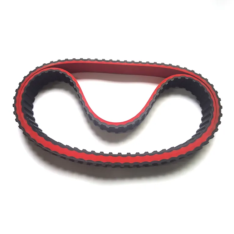 Black 2M 3M 5M Industrial Rubber Timing belt with red rubber coating Manufacturer from Dongguan