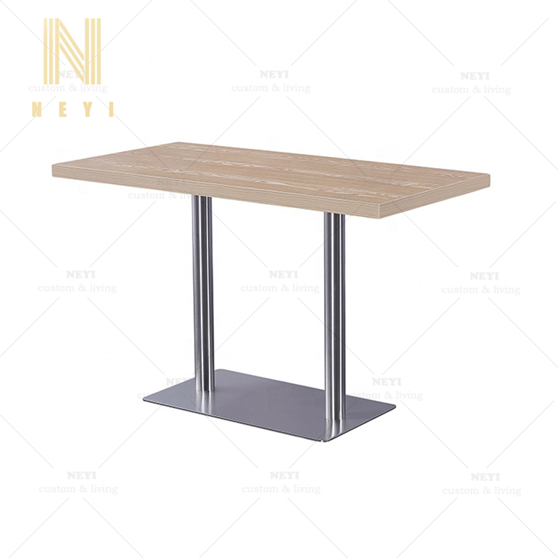 DT224 Customized black design restaurant modern wood coffee Long table
