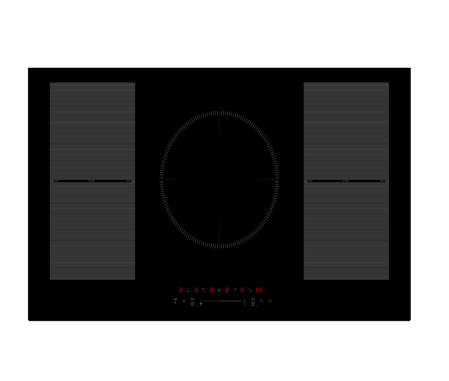 90cm Freezone 5 burner built in induction cooker hob