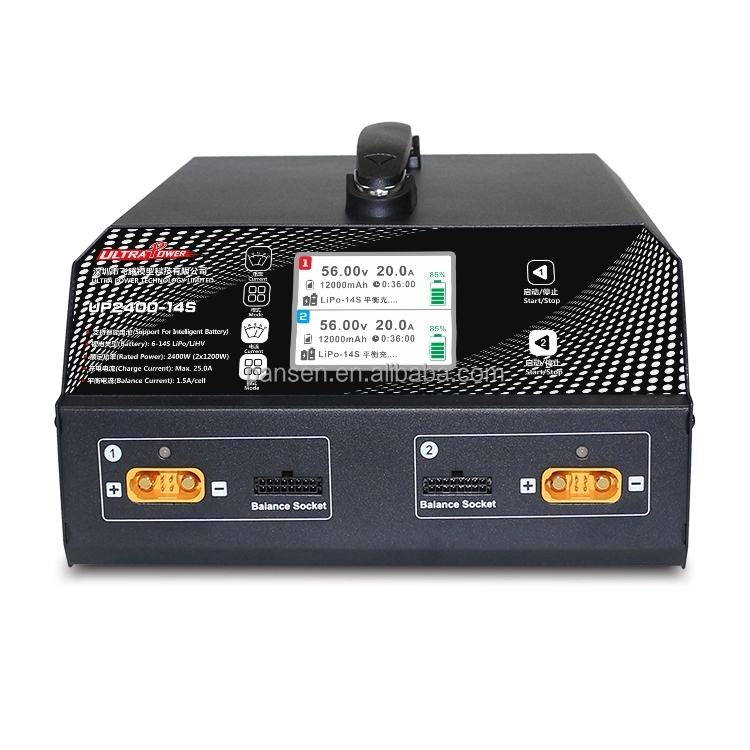 Зарядное устройство LiPo/LiHV Ultra Power UP2400 6S-14S 4X600W 25A 4 канала, зарядка для дрона, БПЛА с дистанционным управлением