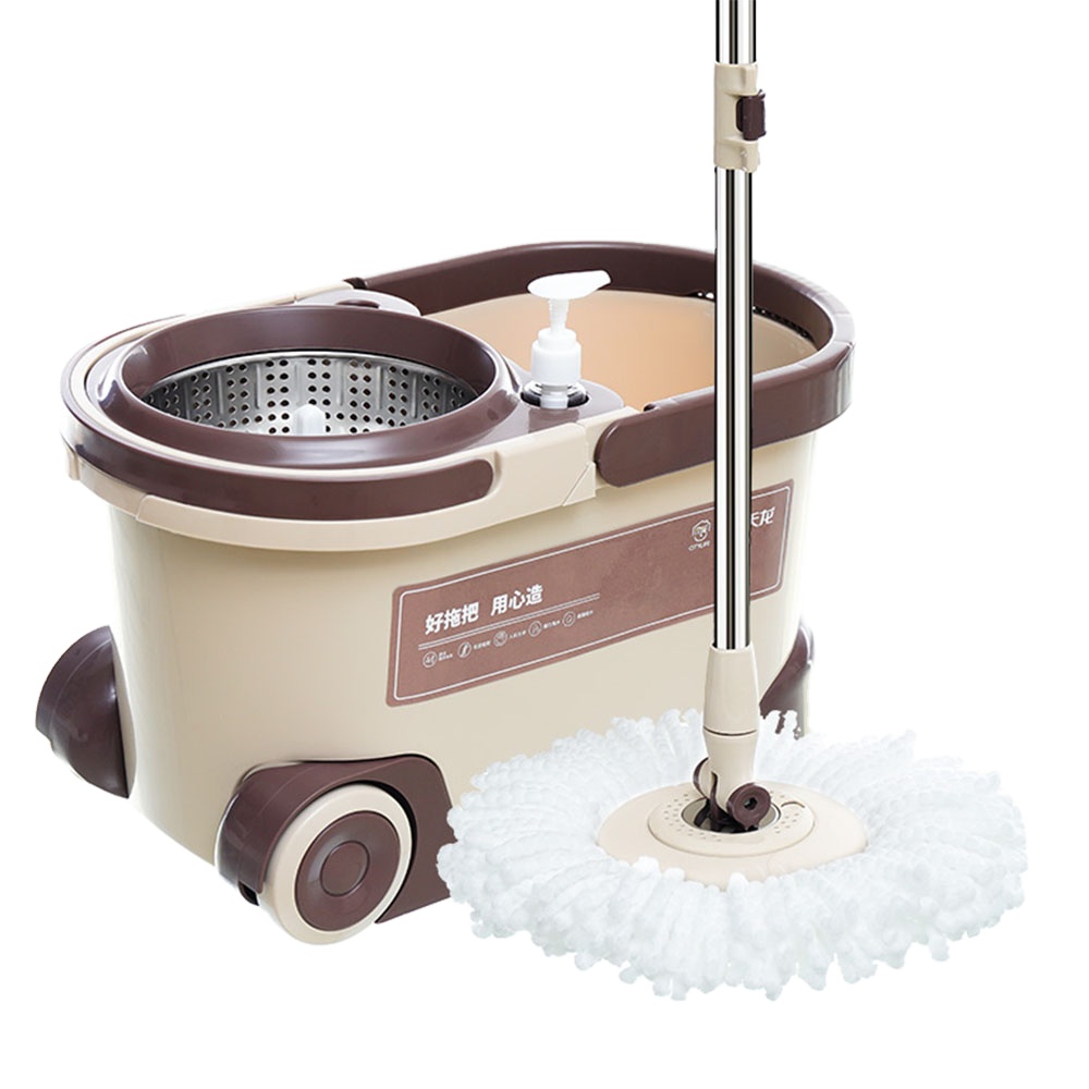 Citylife Detachable Washing Spinner Easy Cleaning Telescopic Bathroom Wet Dry Handle 360 Degree Spin Magic Mop Bucket