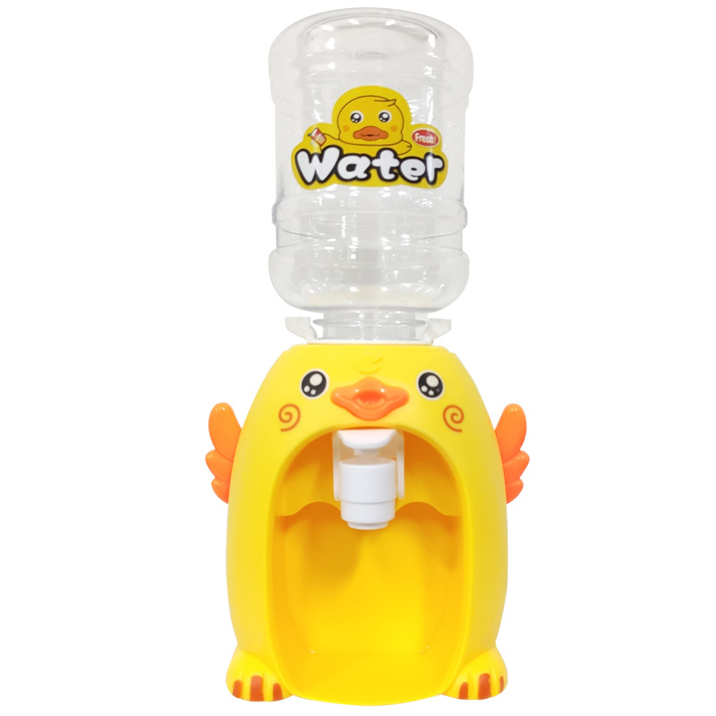 New product wholesale cute cartoon duck children's mini water dispenser toy water beverage machine play home kitchen toy kids