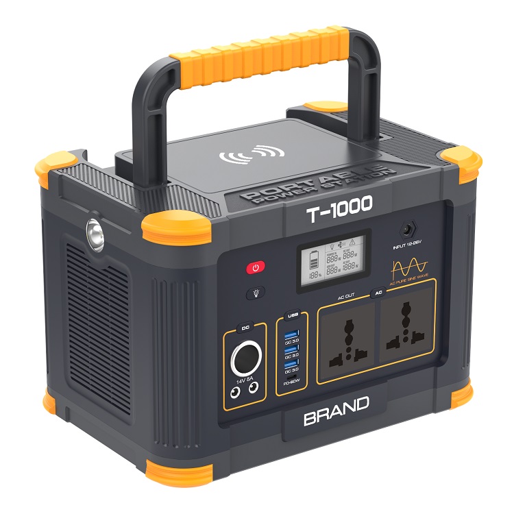 Factory new design power station supply 1000W 999wh outdoor camping rechargeable multifunction portable solar power station